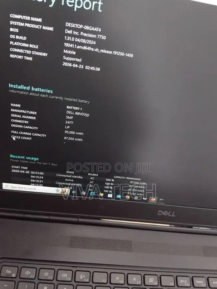 Laptop Dell Precision 7750 32GB Intel Core i7 SSD 512GB