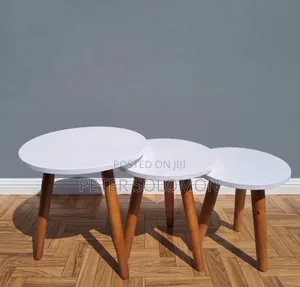 Table White Painted 3set