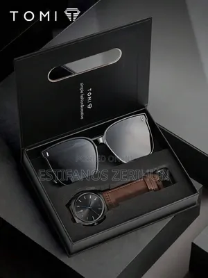 Tomi Quartz Men's Watch With Sunglass