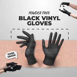 High Quality Disposable Black Vinyl Multi-purpose Gloves