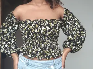 Top With Puffy Sleeve