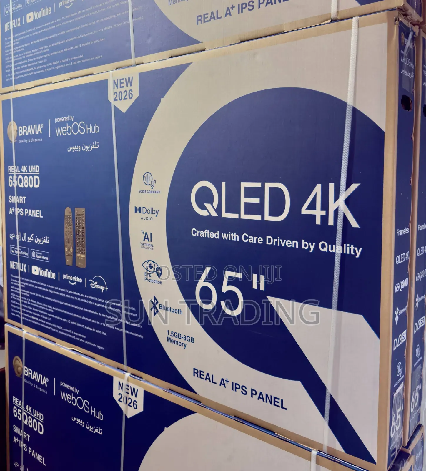 Bravia 65" Qled Smart Frameless Tv (Webos Hub – 2026 Model)
