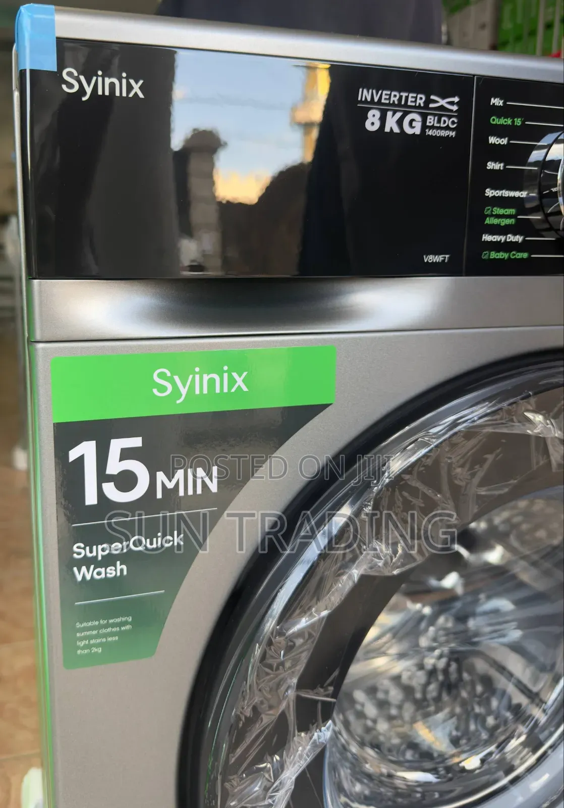 Syinix 8kg Front Load Washing Machine (V8wft – Inverter)