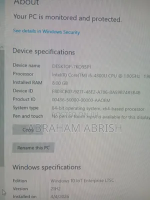Laptop Toshiba Tecra Z40 8GB Intel Core i5 HDD 500GB