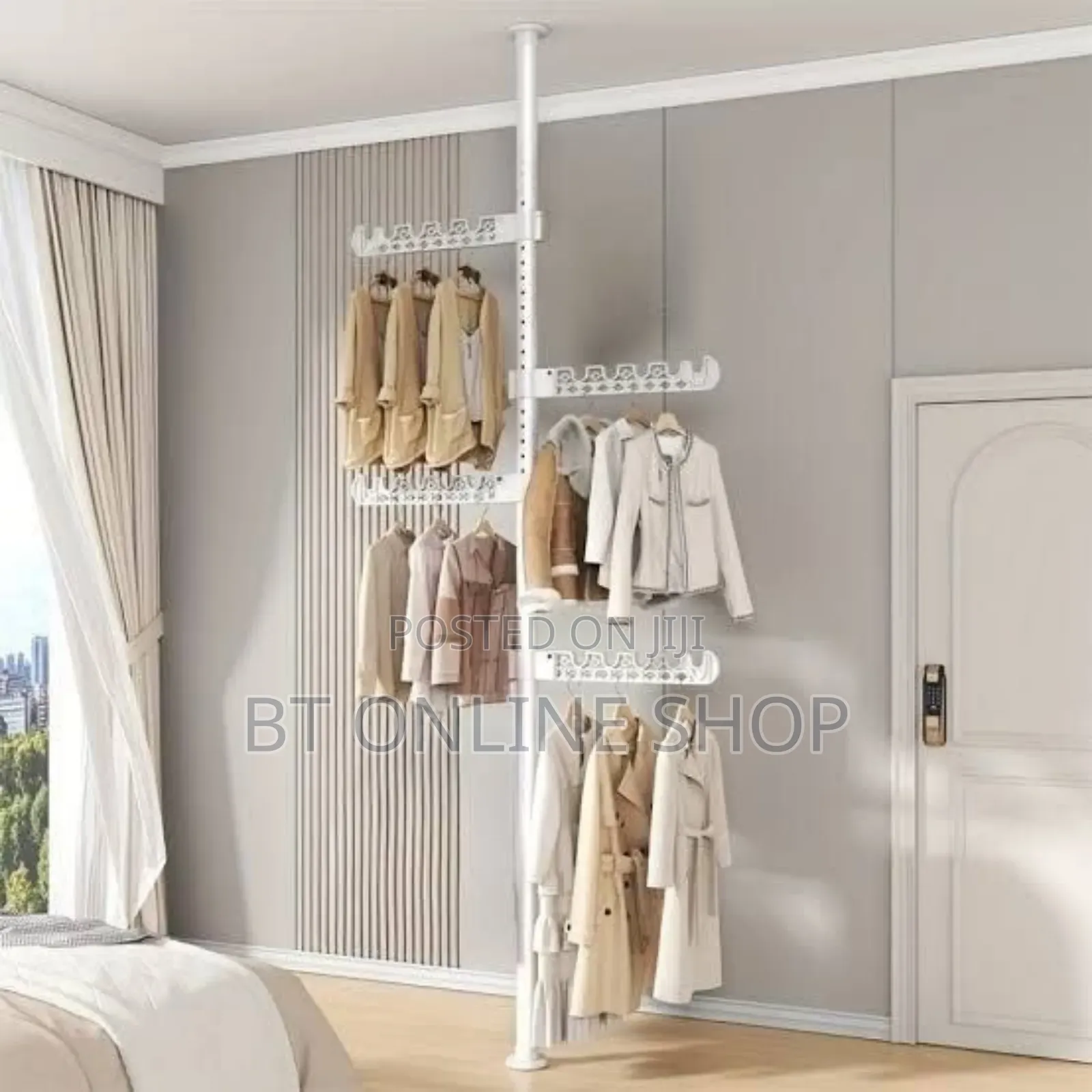 Telescopic Clothes Rack (ዘመናዊ የልብስ መስቀያ)