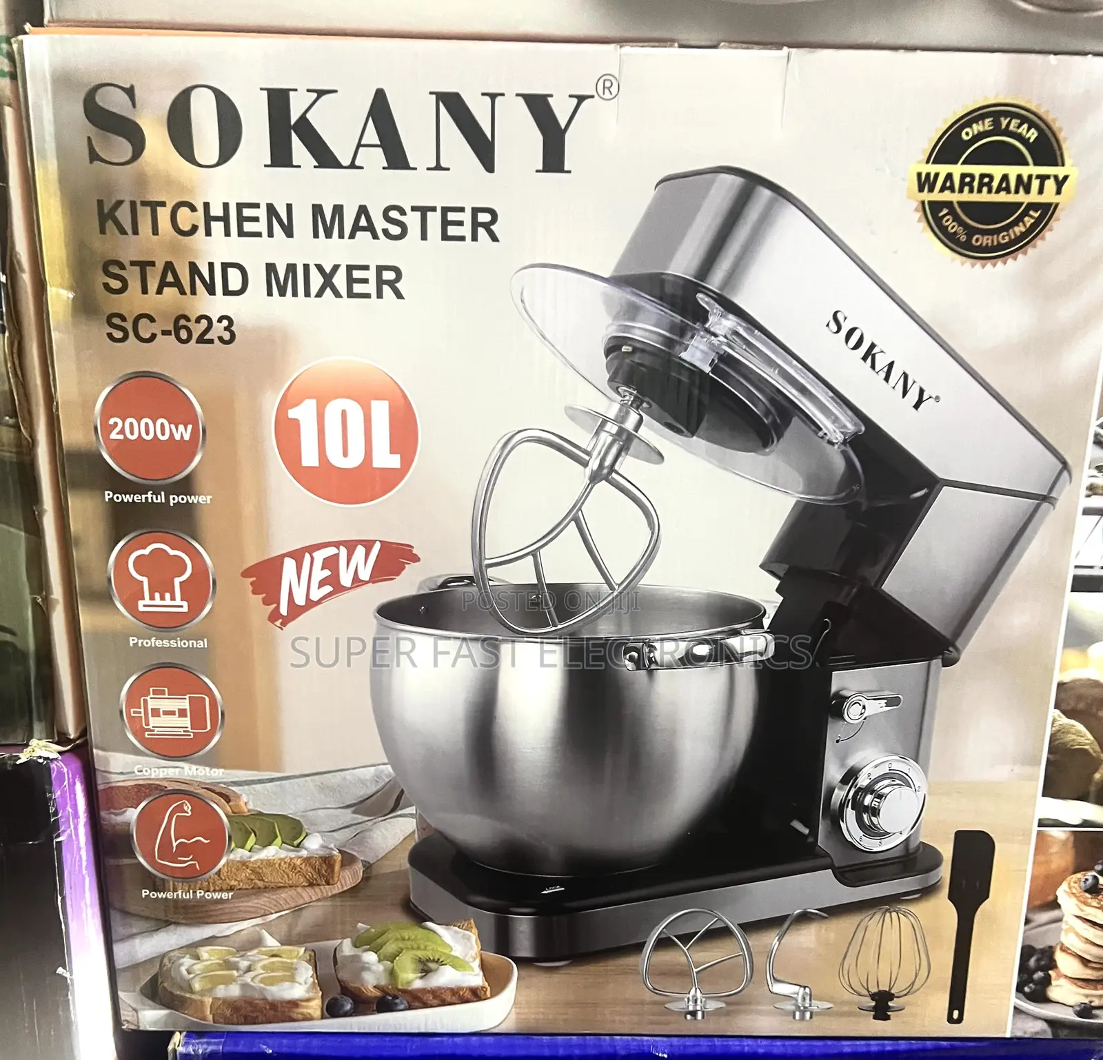 Sokany Kitchen Master 10l Stand Mixer Professional 2000w Heavy-Duty