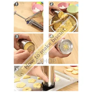 Premium Cookie Shaper Gun and 8-Piece Piping Nozzle Collection