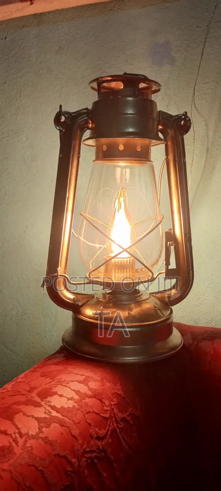 Unique Antique Custom Made Electrical Lantern
