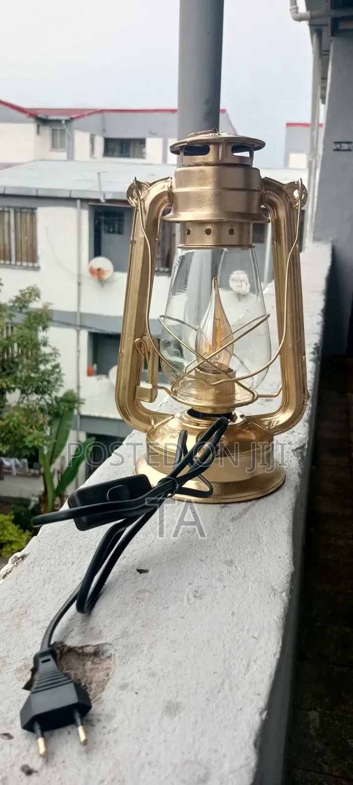 Unique Antique Custom Made Electrical Lantern