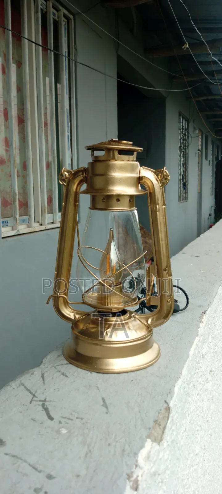 Unique Antique Custom Made Electrical Lantern