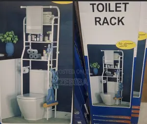 3-Tier Toilet Shelf Free Standing Bathroom Organizer, Metal Shelves