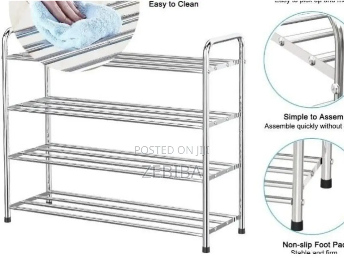 Fanhao 4-tier Stainless Steel Shoe Rack.