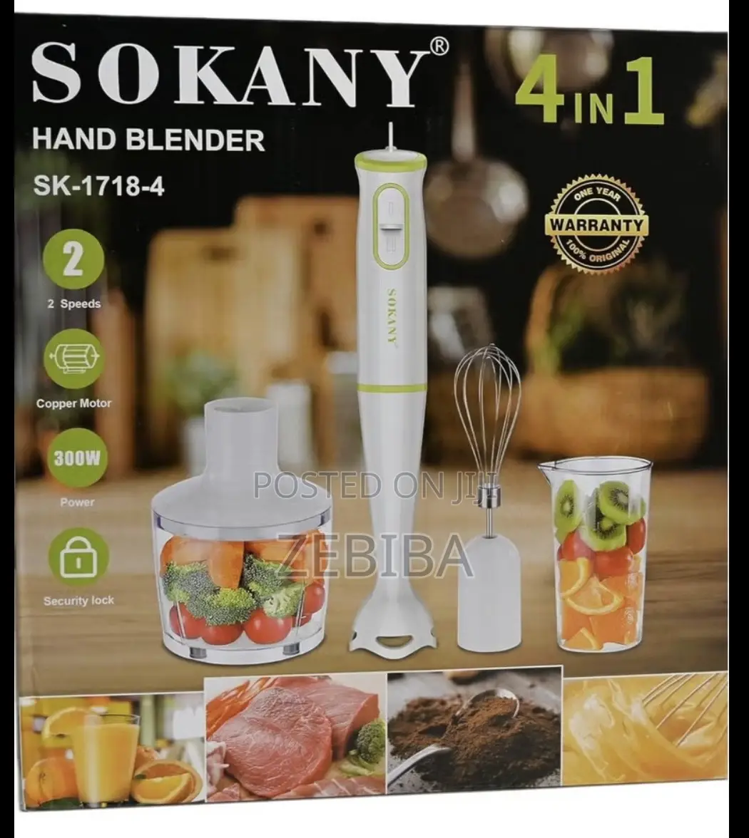 Sokany Hand Blender 4in 1