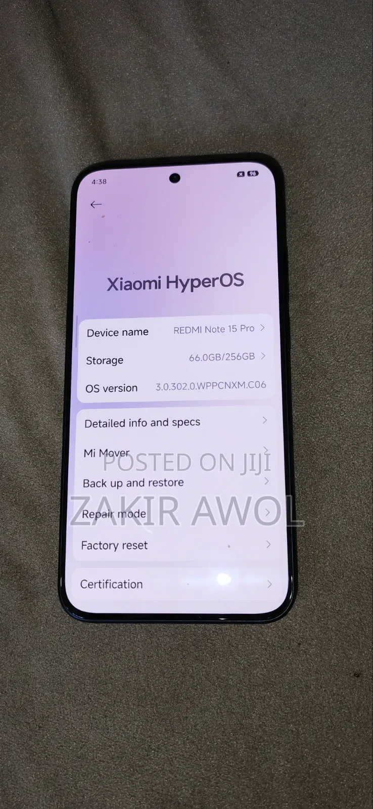 New Mobile Phone 256 GB Black
