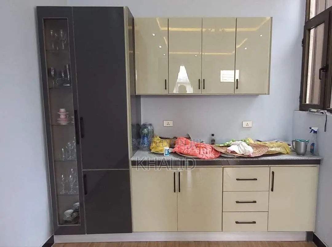 Kitchen Cabinet Uv ->15,500 Birr በ ካሬ Laminate -> 12,000 በ ካሬ