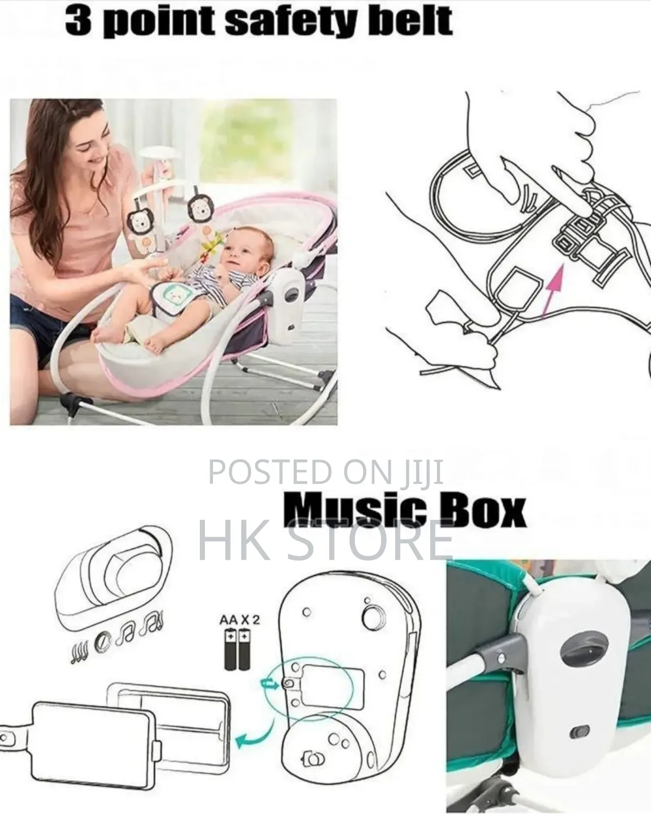 Mastela 5-in-1 Rocker Bassinet