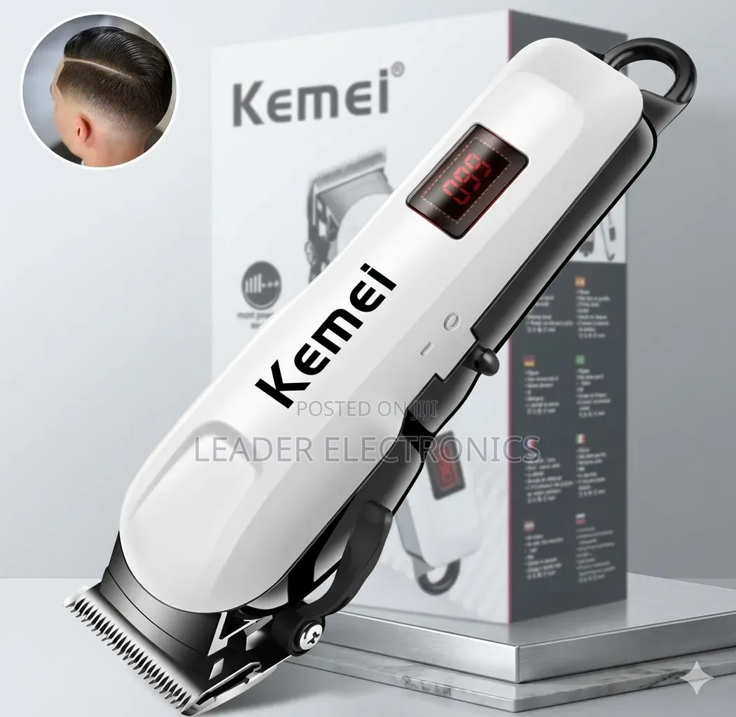 Kemei Rechargeable Beard Trimmer _ Professional Men's Grooming Kit