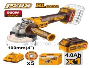 Ingco Cordless Brushless Angle Grinder 20v
