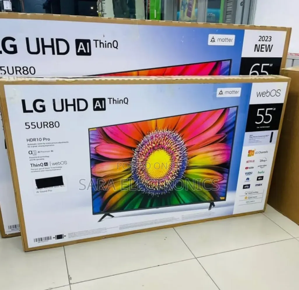 Lg 55" New 2025 Real Smart Tv 10_years Warranty ከ ነፃ ትራንስፖርት ጋር