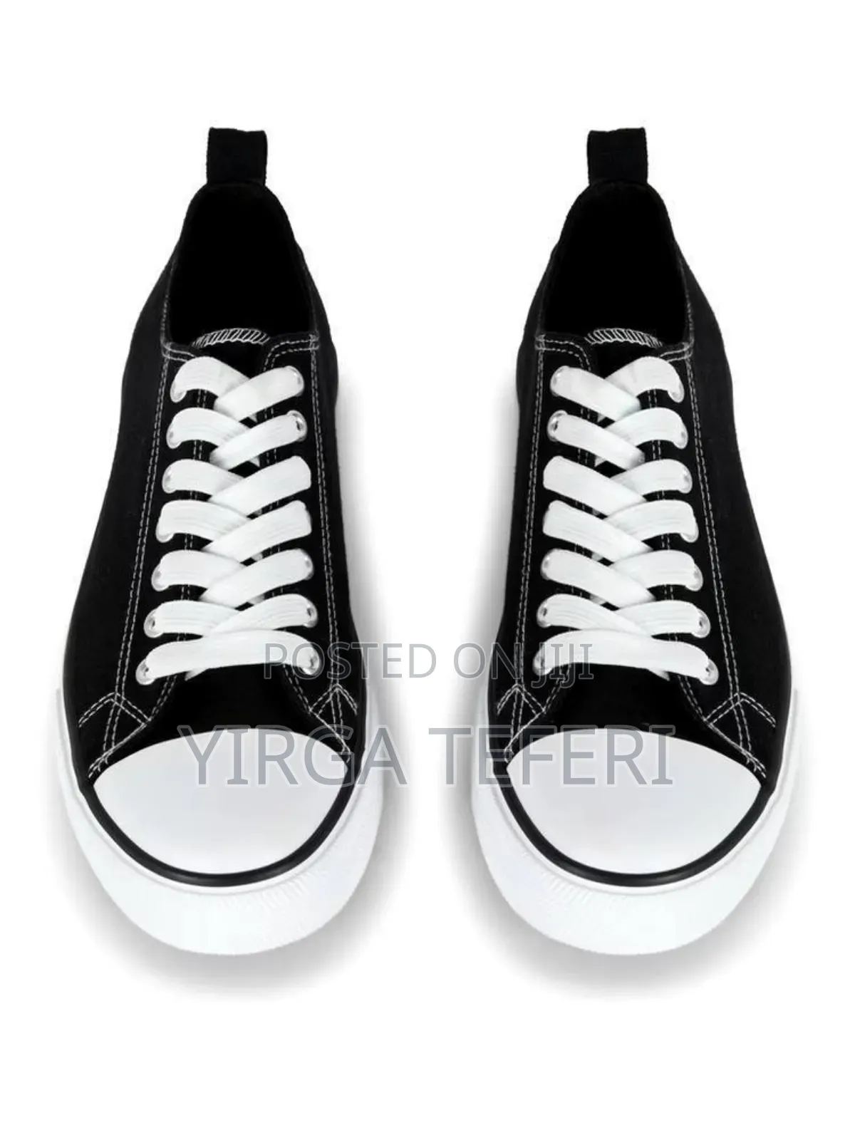 Primark White Lace Up Sneakers Price - 3900 Birr Color - Black
