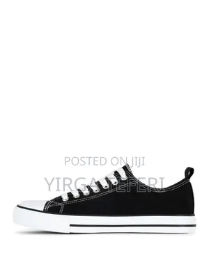 Primark White Lace Up Sneakers Price - 3900 Birr Color - Black