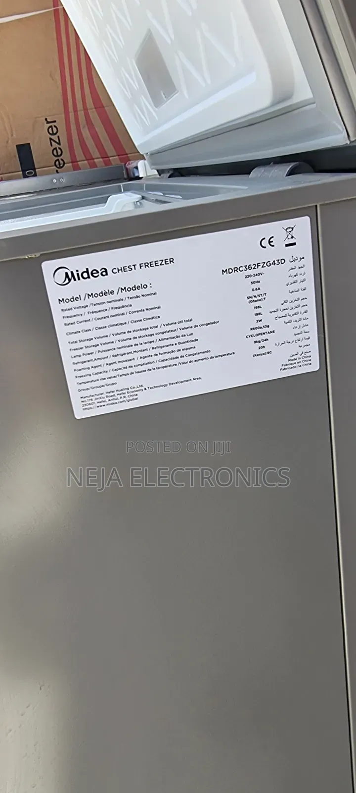 Midea Chest Freezers 198,Lt for in Delivery