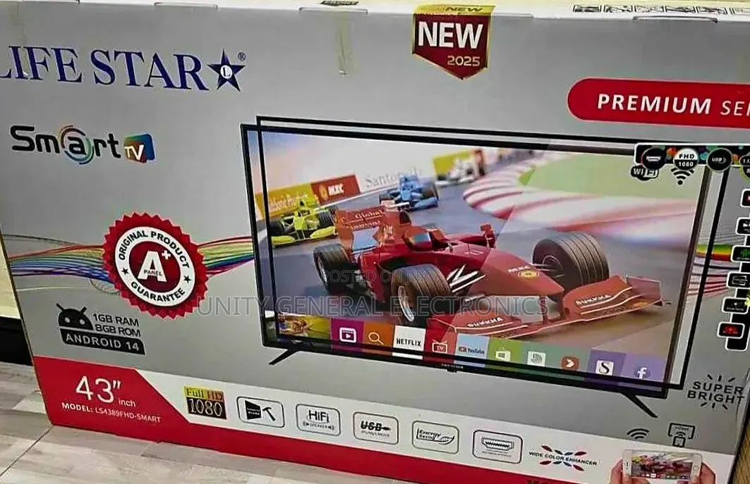 Life Star 43'' Smart Tv New 2025