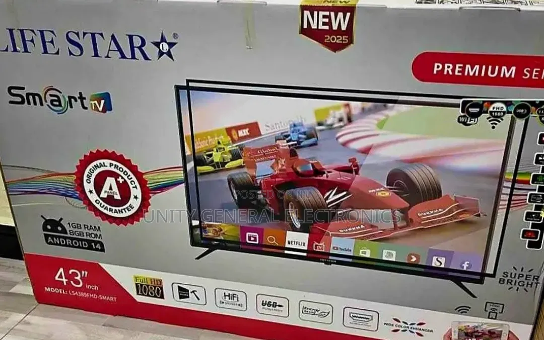 Life Star 43'' Smart Tv New 2025