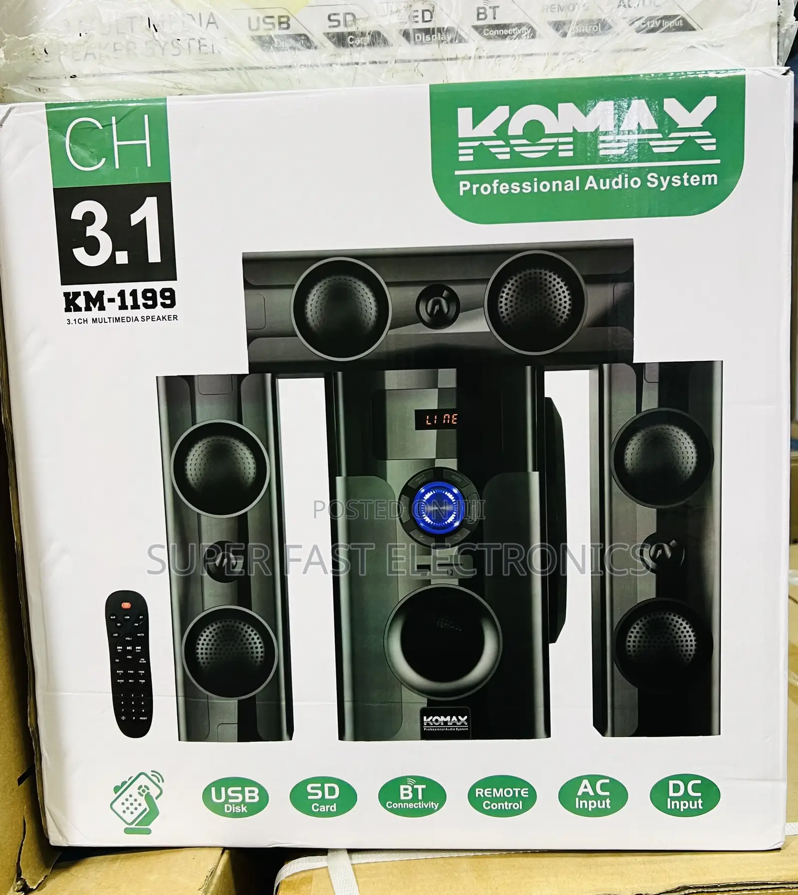 Komax Multimedia Speaker System K-1199 2.1ch