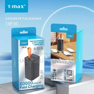 T-Max Power Bank ቲማክስ ፓወር ባንክ 60000 Mah