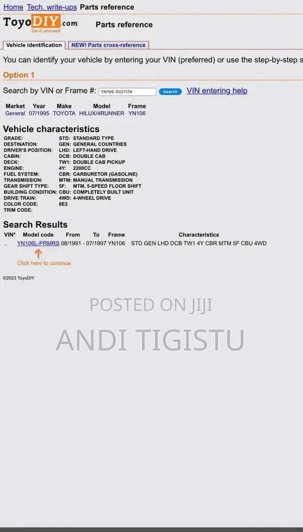 Toyota Hilux 1995 Blue