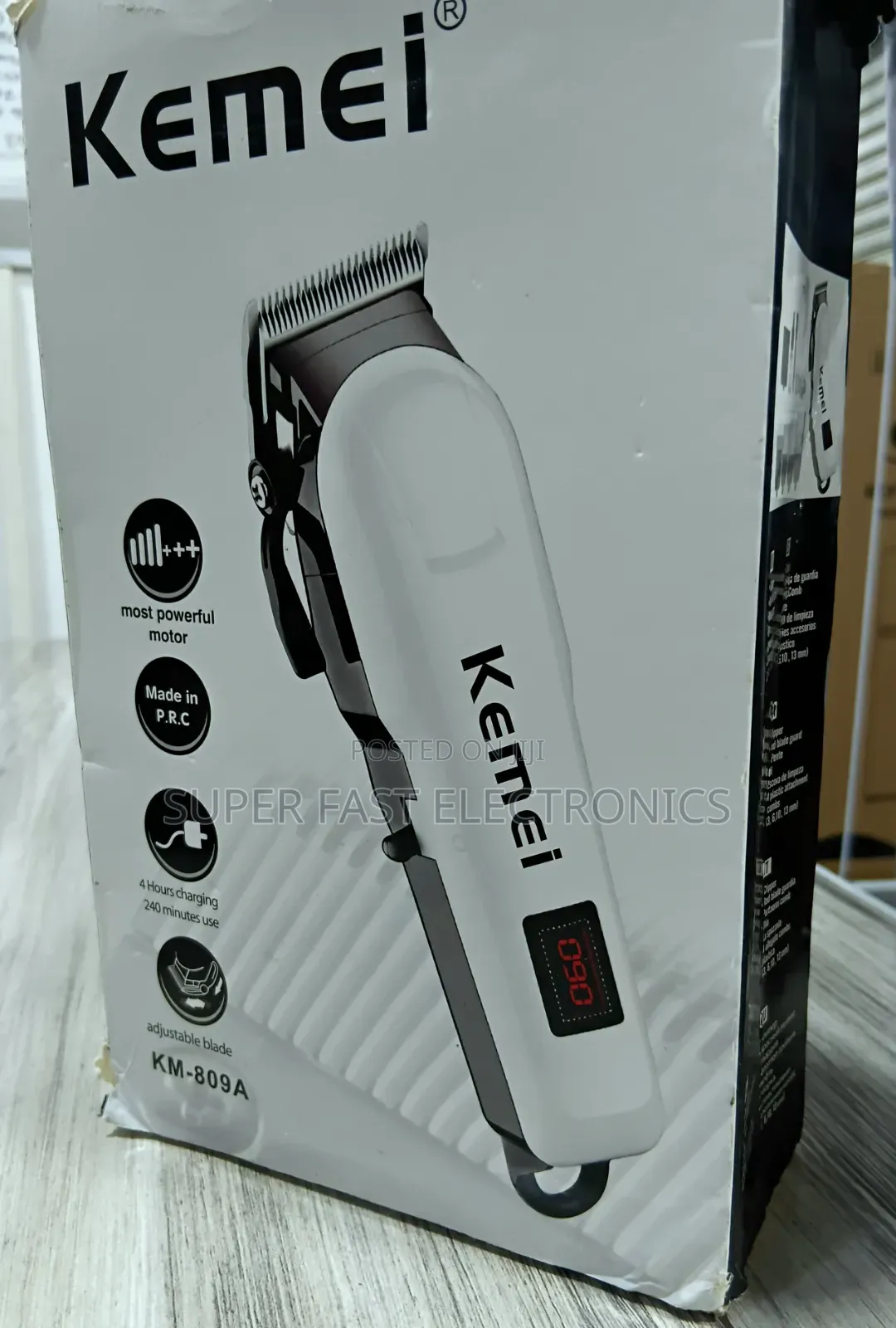 ​Kemei Professional Cordless Hair Clipper With Digital Display