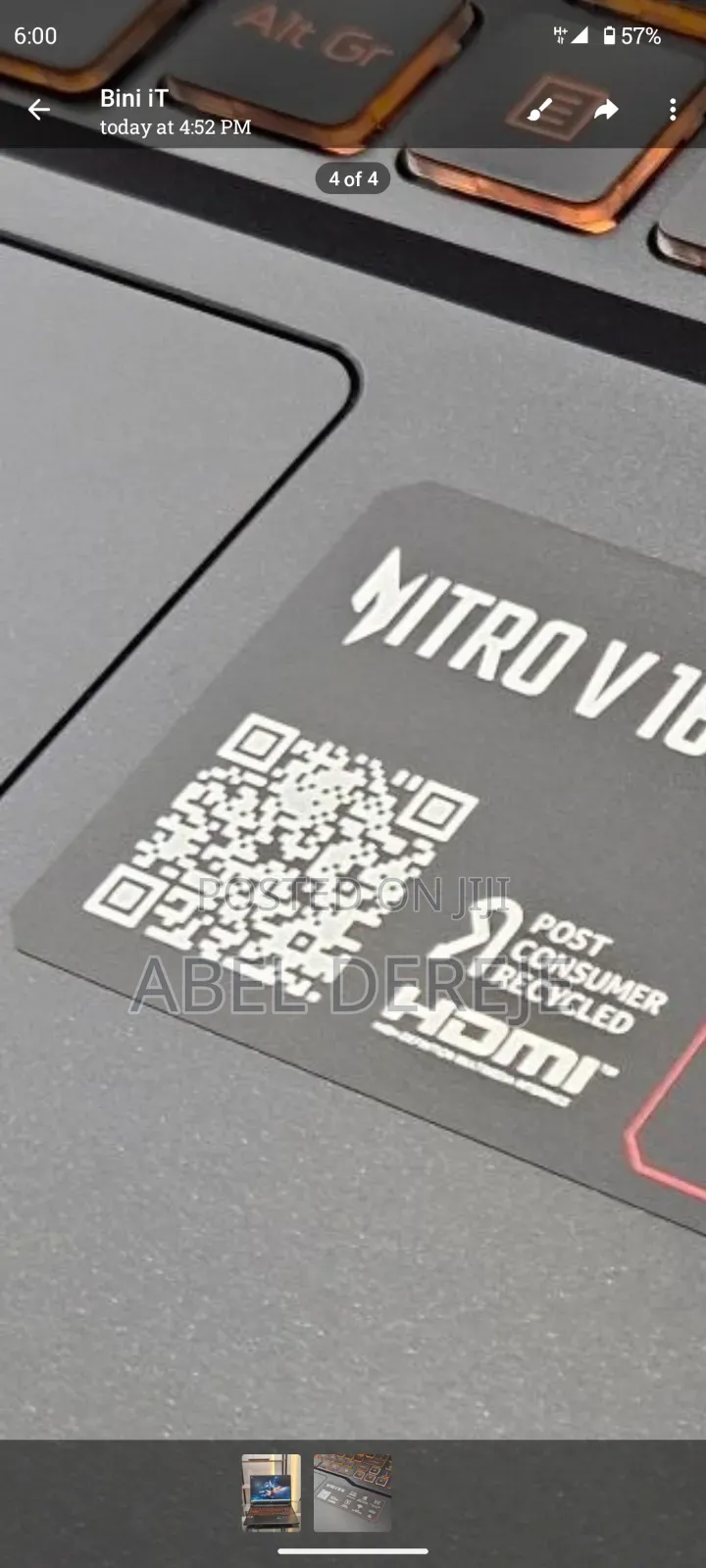 New Laptop Acer Nitro 5 16GB AMD Ryzen 5 SSD 512GB