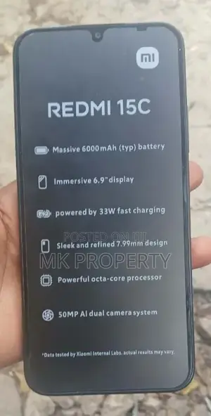 New Xiaomi Redmi 15C 4G 256 GB Black