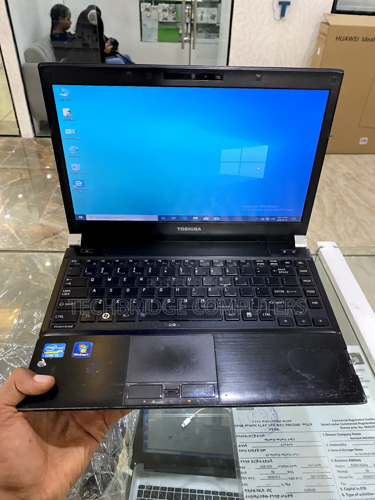 Laptop Toshiba Portege R830 4GB Intel Core i3 HDD 512GB