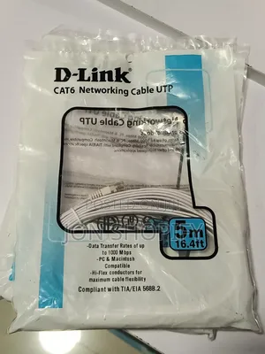 D-Link Cat6 Patch Chord ኢንተርኔት ማገናኛ ኬብል 5 ሜትር