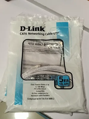 D-Link Cat6 Patch Chord ኢንተርኔት ማገናኛ ኬብል 5 ሜትር