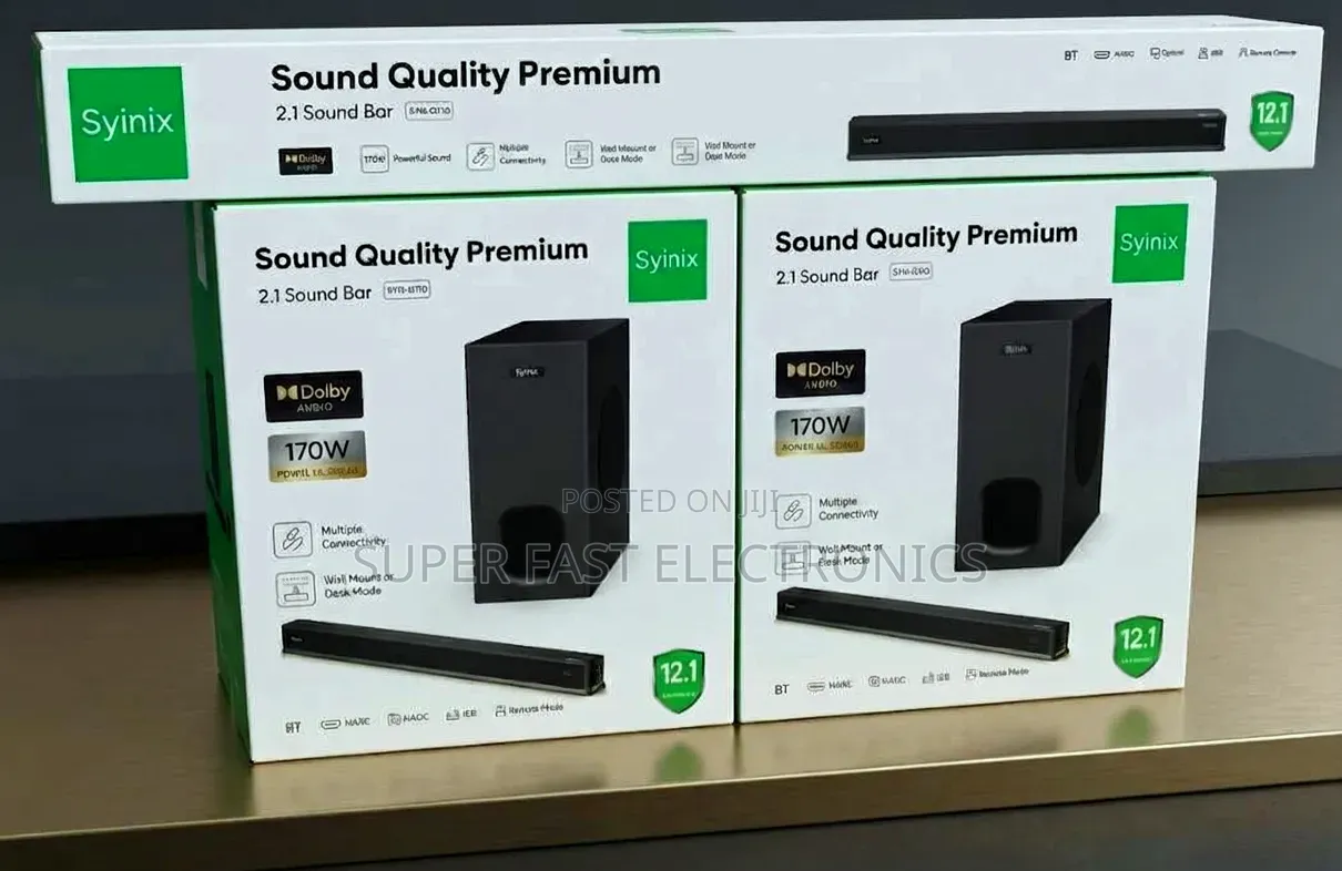 Syinix Sound Bar System 170w Premium 2.1 Channel (Syn-Q170)