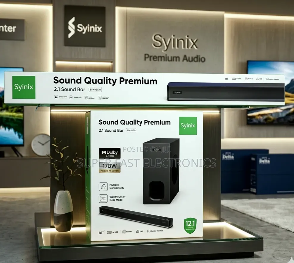 Syinix Sound Bar System 170w Premium 2.1 Channel (Syn-Q170)