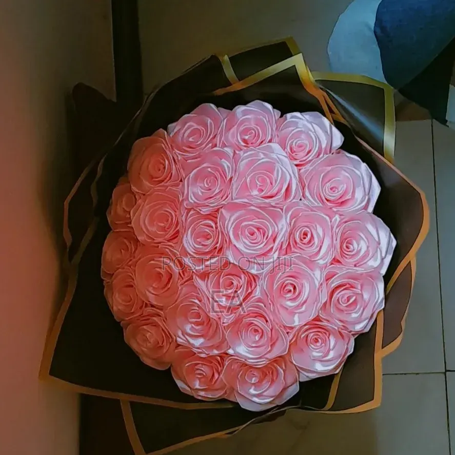 Ribbon Rose Bouquet Flower