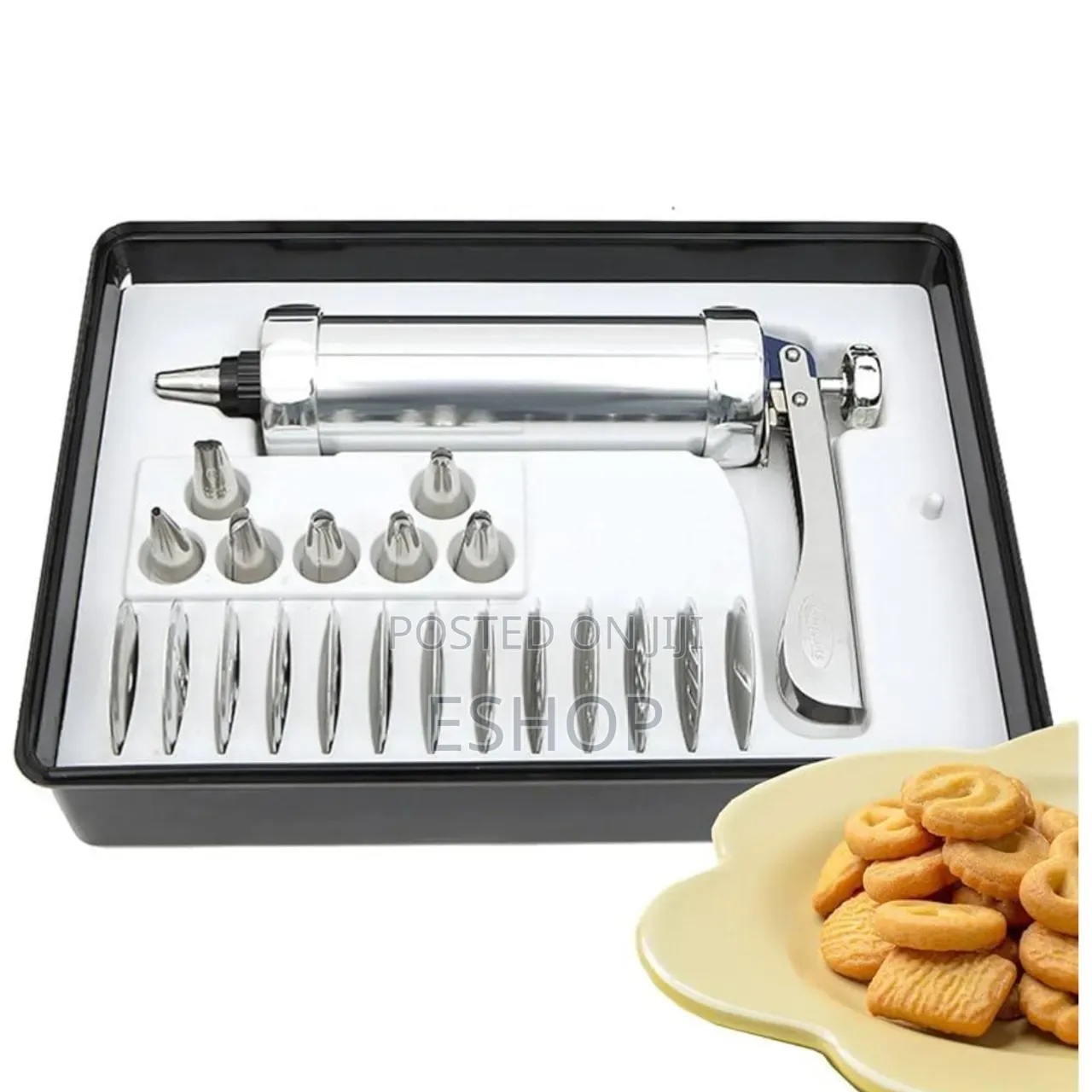 Classic Metal Cookie Press With Complete Decorating Attachment Set