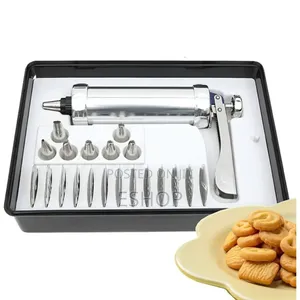 Classic Metal Cookie Press With Complete Decorating Attachment Set