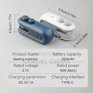 የላስቲክ ማሸጊያ Rechargeable Mini Sealer With Cutter