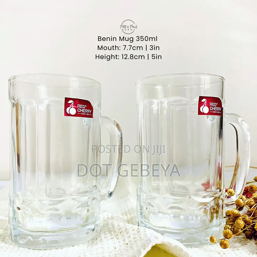 Red Cherry (የጃምቦ ብርጭቆ) Tall Glass Mug.
