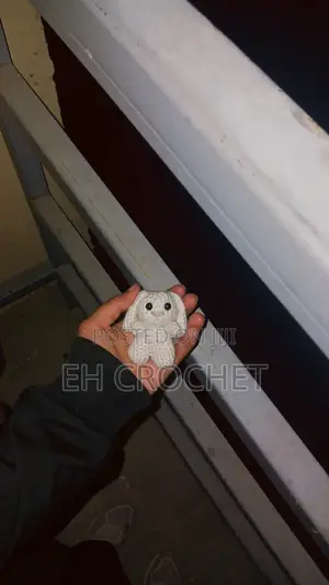 Cute Handmade Crochet Bunny Keychain / Amigurumi Plush Toy