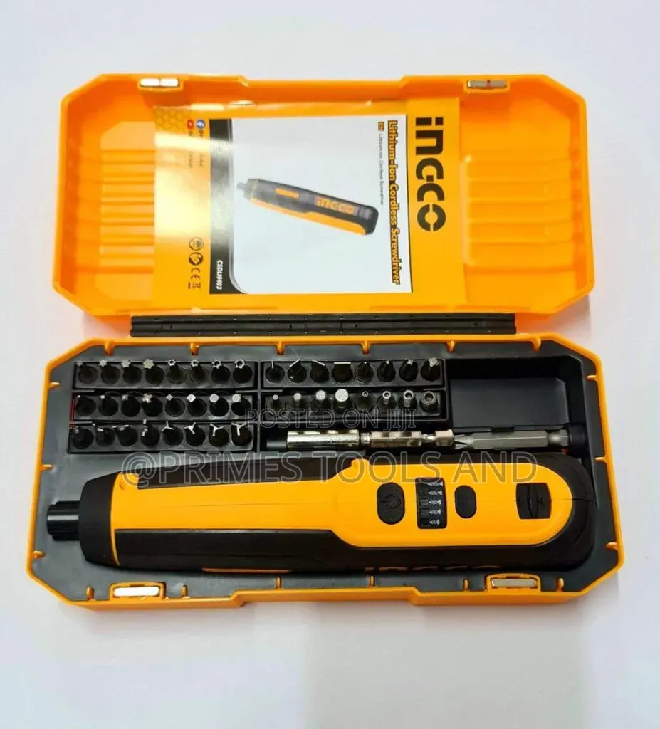 Ingco 4v Lithium-Ion Cordless Screwdriver Set