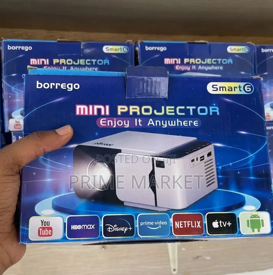 Borrego Smart 6 Mini Projector♦️Hd Quality & Up To 200" Inch Display