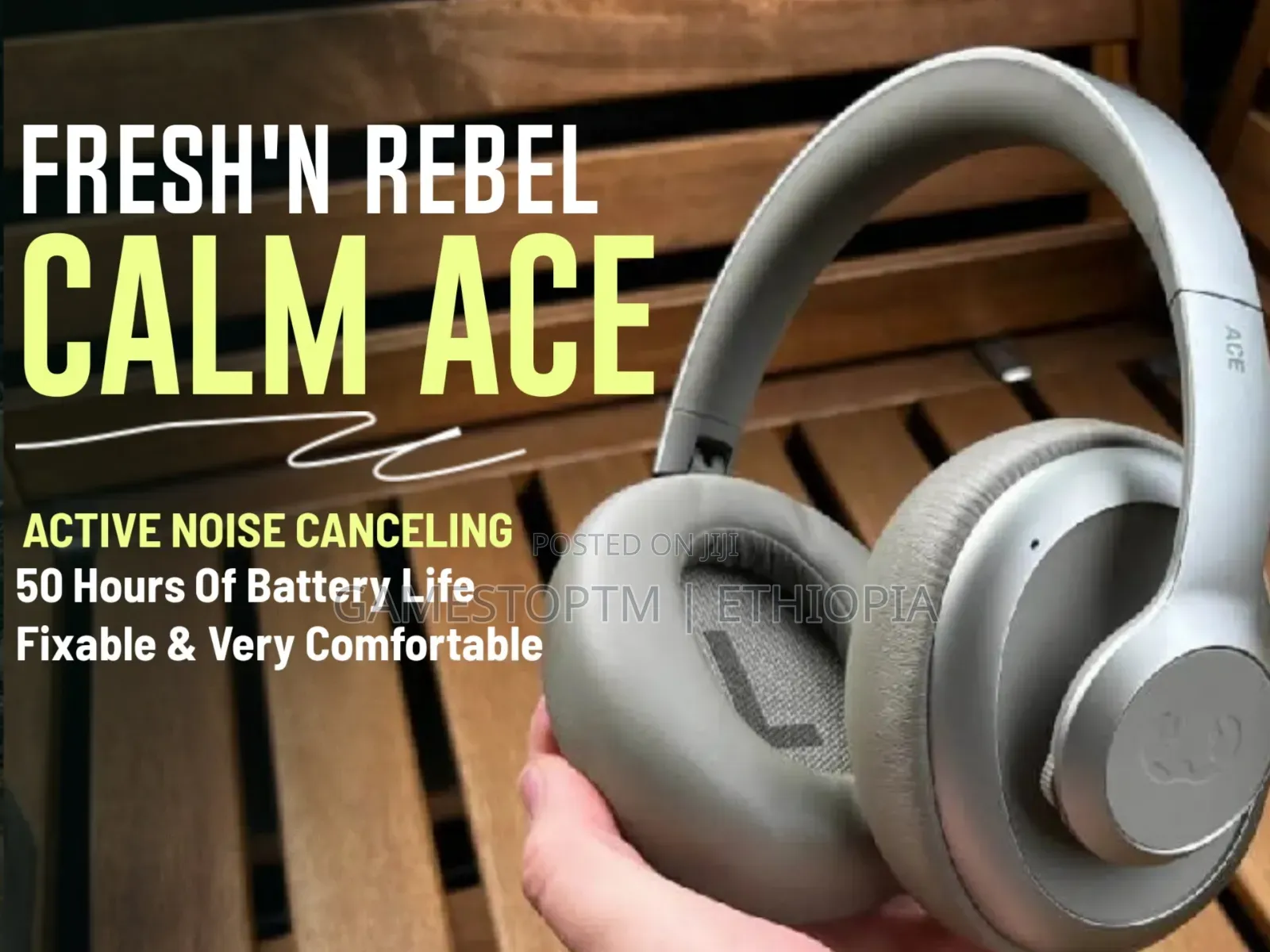Fresh 'N Rebel Clam Ace – Premium Hybrid Anc 60h Battery