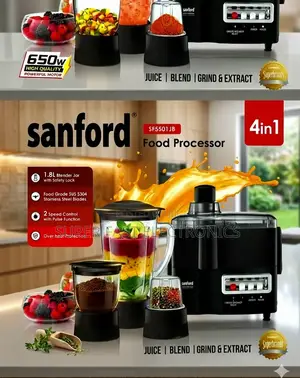 Sanford Food Processor:4-in-1 Power Precision for Your Kitchen 1.8litr