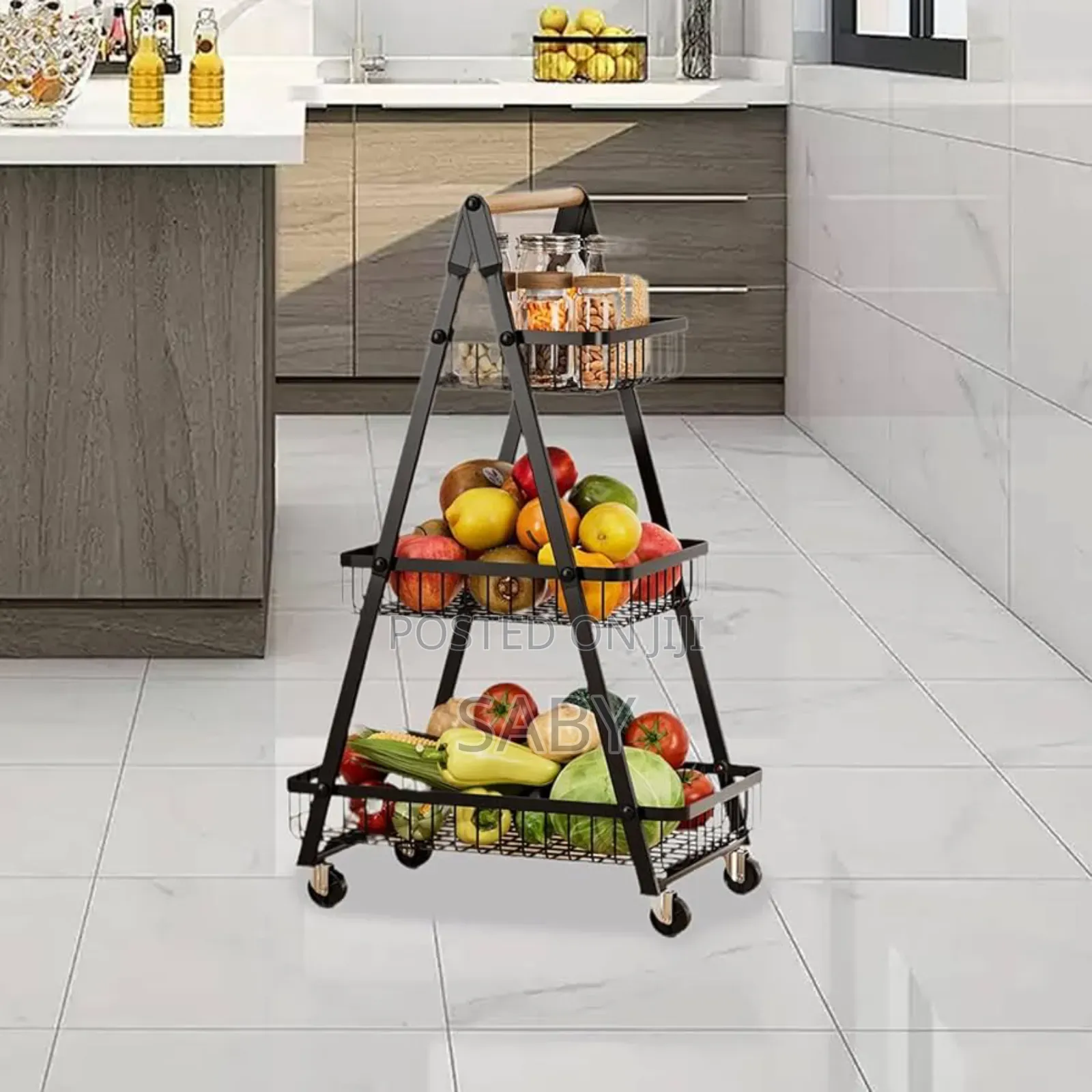 A Shape Metal Rolling Cart